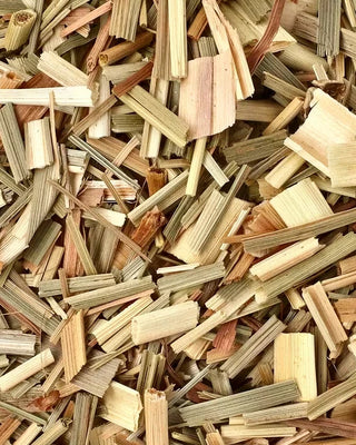 Close up of dried lemongrass herbs