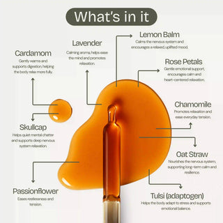 Infographic of supplement product with labels on a white background